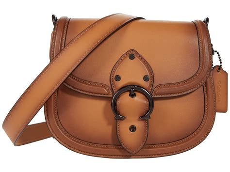 glovetanned leather beat saddle bag with webbing strap